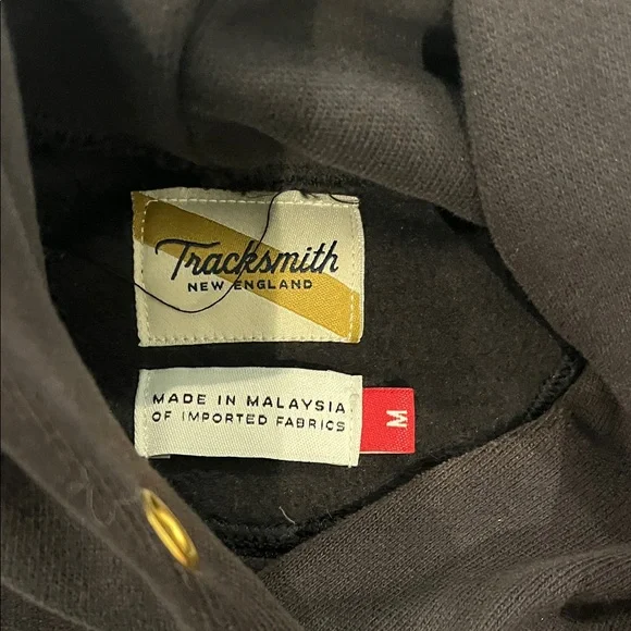 Tracksmith Black Hoodie Sweatshirt lightly worn size medium - Picture 3 of 5